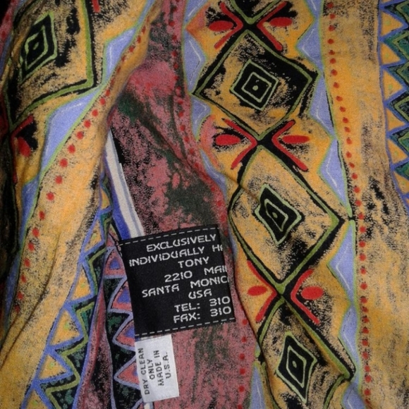 RARE Tony Nowak Embroidered bomber crop Jacket World Gym Gorilla 90's Sz L Vtg - Picture 4 of 8